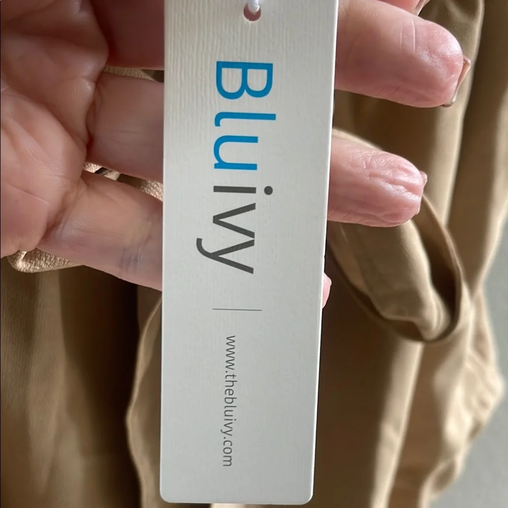 Blue ivy Tan High Waist Paperbag Shorts - Picture 5 of 10